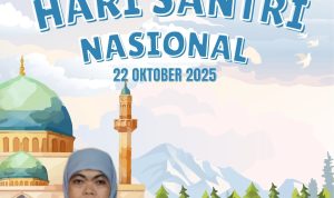 Biru dan Kuning Ilustrasi Hari Santri Nasional Poster (1)