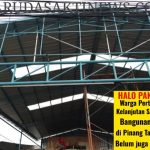 Foto petugas Satpol PP Kecamatan Pinang saat meninjau lokasi bangunan di Jalan MH Thamrin Panunggangan yang dilaporkan warga tidak memiliki izin PBG namun belum dilakukan penyegelan