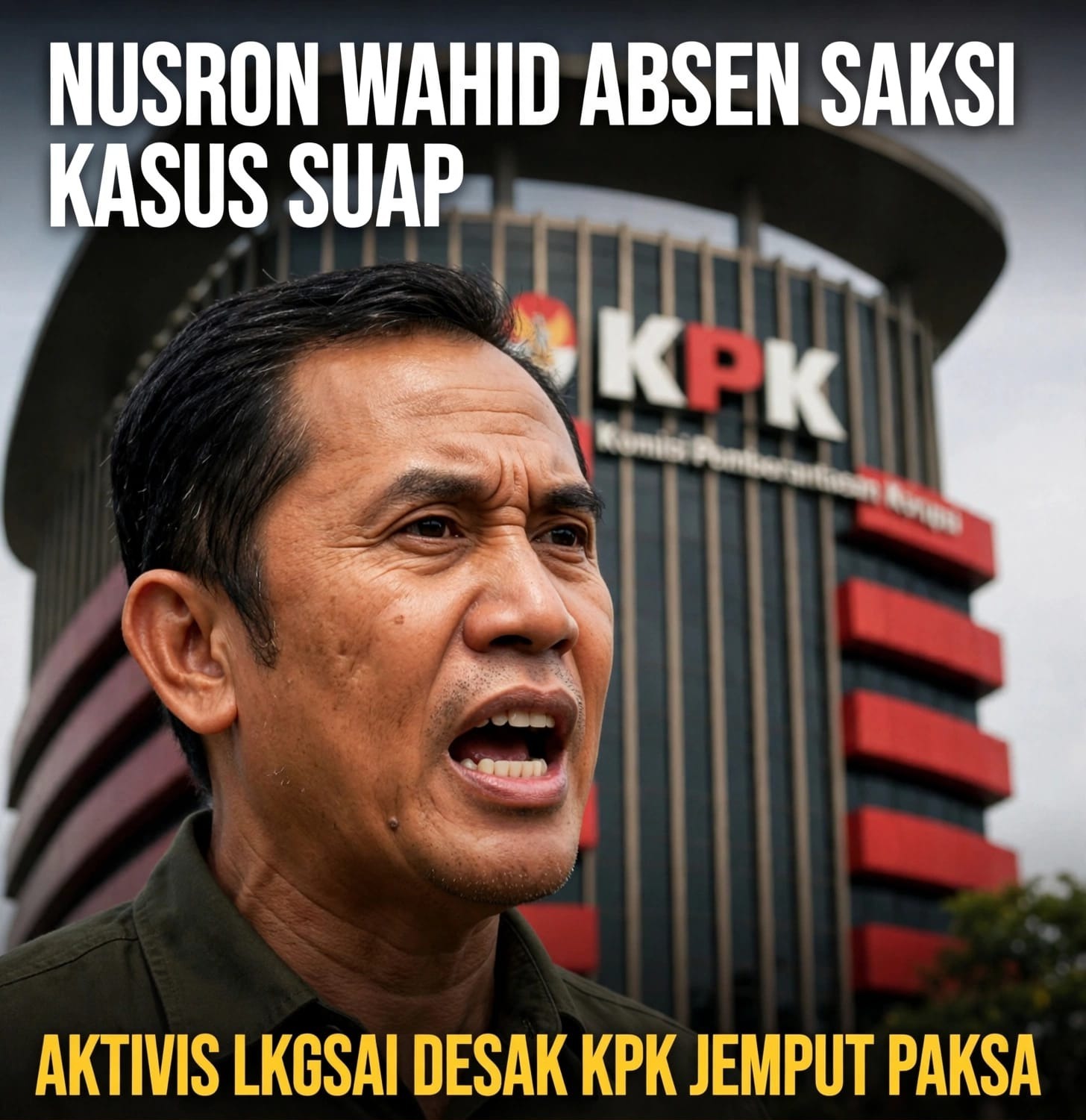 Gedung Merah Putih Komisi Pemberantasan Korupsi (KPK) yang menjadi tempat pemeriksaan saksi dan tersangka kasus suap Hak Guna Bangunan (HGB) PT Summarecon Agung.